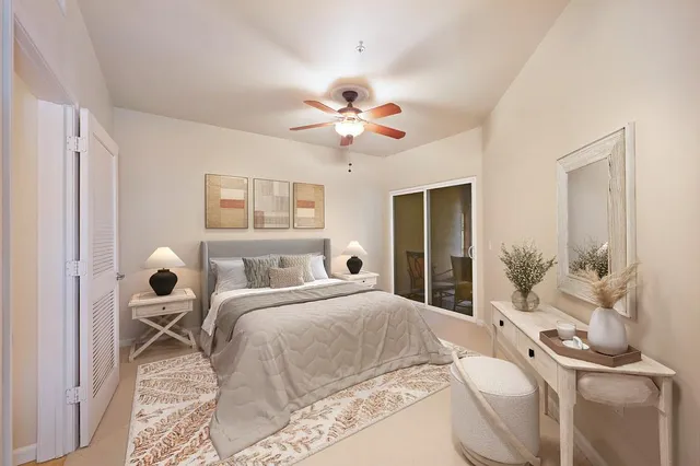 a bathroom with a double vanity sink and mirror