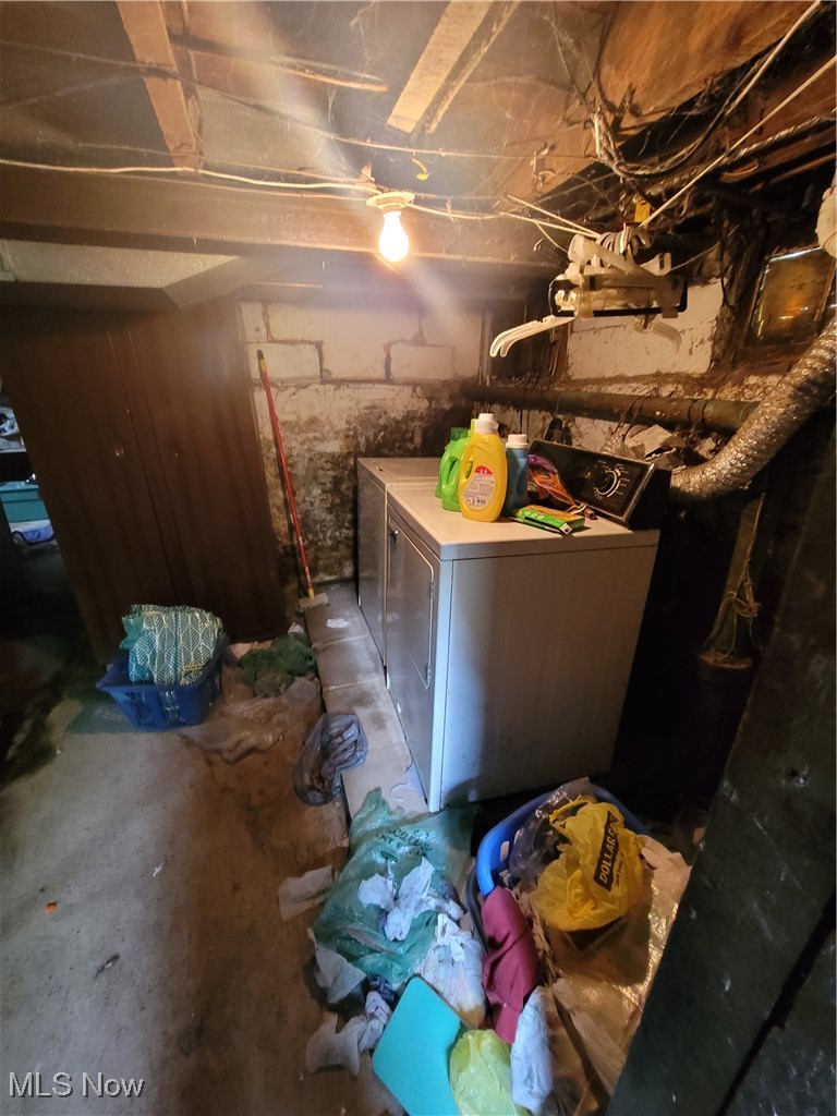 145 North Road Niles, OH 44446 - Photo 11 of 24 Unfinished below grade area with washer and dryer