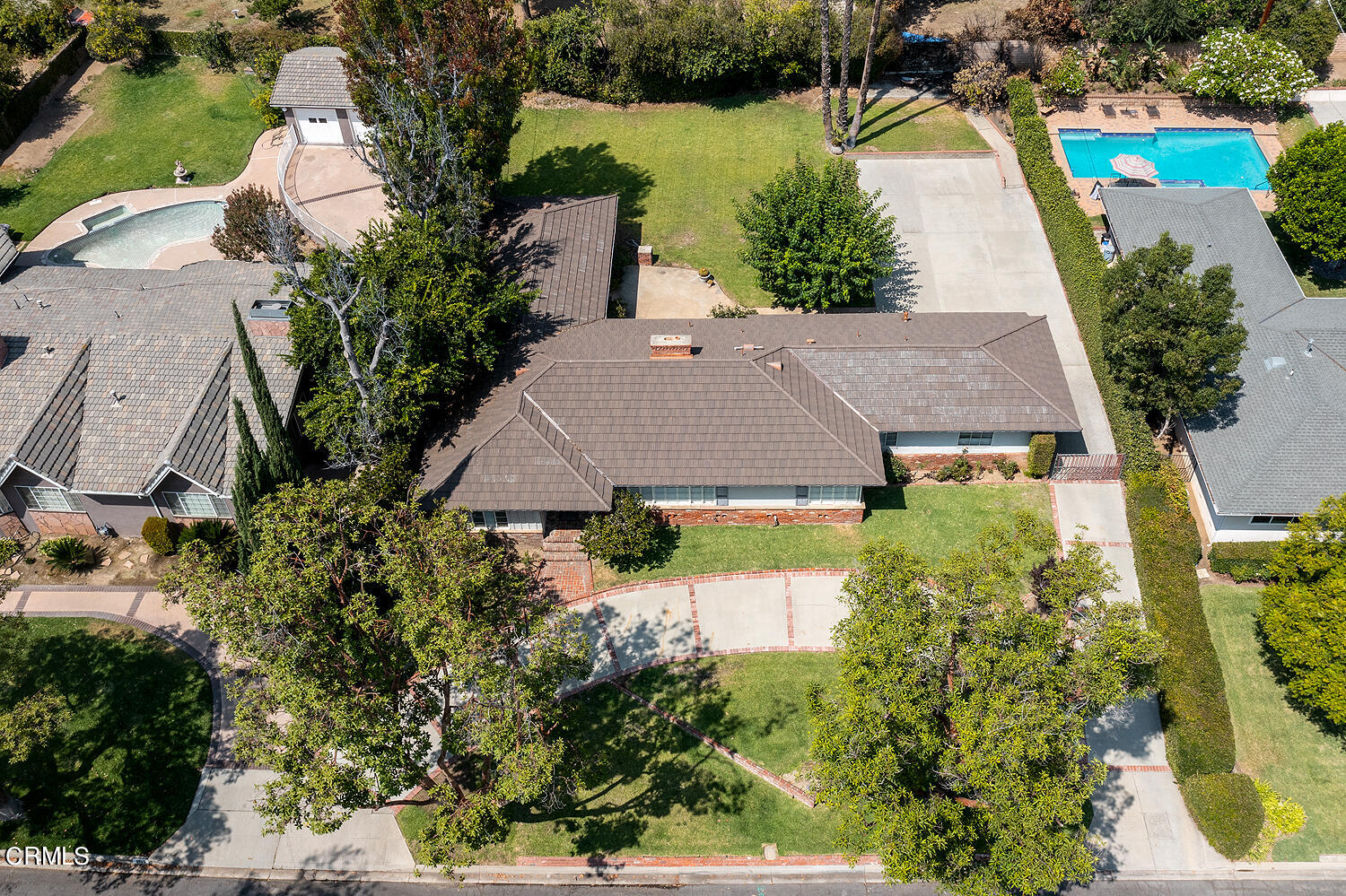 3775 Hampton Road Pasadena, CA 91107 - Photo 26 of 28 an aerial view of a house with a garden