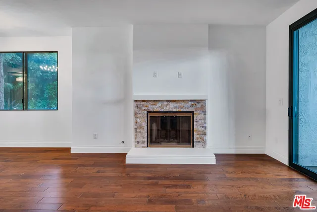 a view of a livingroom with a fireplace