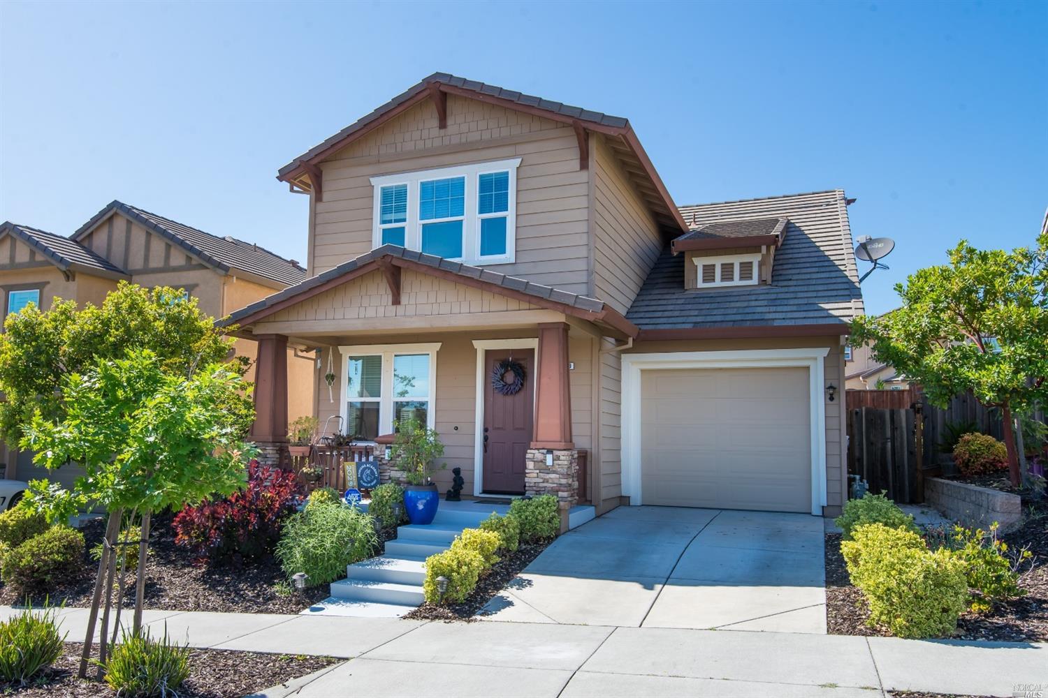 1729 Allan Way Santa Rosa, CA 95404 - Photo 1 of 1 Shaded front porch and entry with 2 car tandem garage. Gorgeous front landscaping with low- maintenance automatic drip. Master bedroom window above the porch with views of Taylor Mountains!