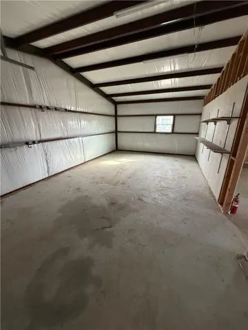 a view of an empty garage