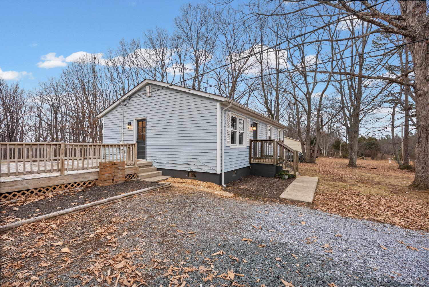 2622 Bethany Road Rustburg, VA 24588 - Photo 20 of 28 a view of a house with a yard and garage