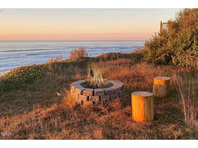 a view of a lake with a mountain in the background
