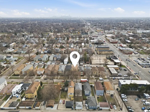 an aerial view of a city