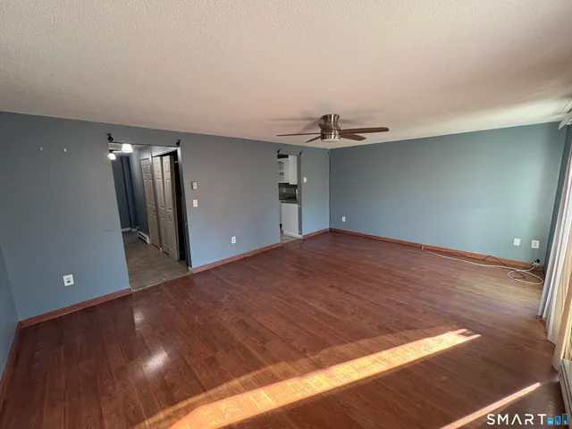 a view of a livingroom with a staircase