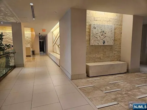 a view of hallway with stairs