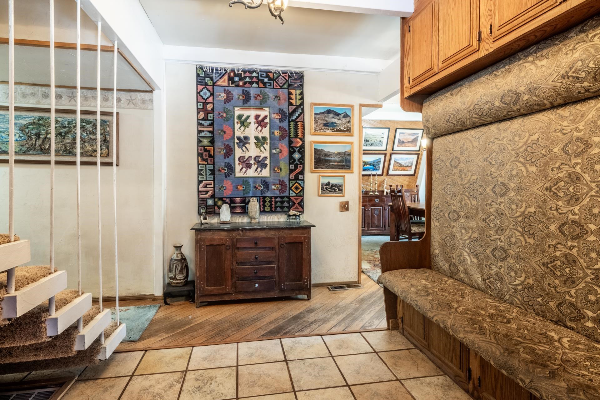 64 Mill Street Mammoth Lakes, CA 93546 - Photo 6 of 27 Interior space with light tile patterned floors and stairs