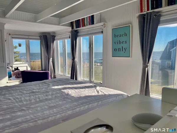 a picture of a bench in front of a door