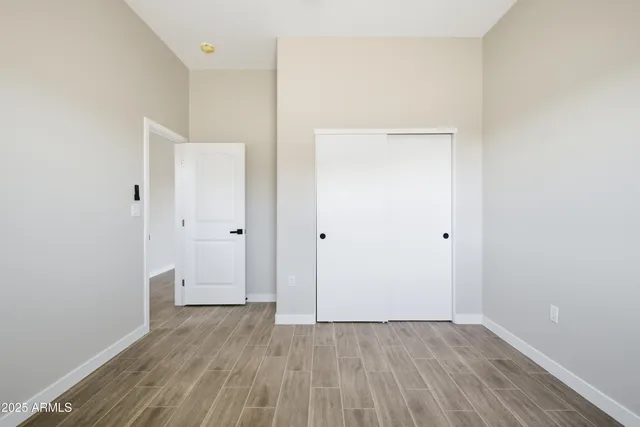 an empty room with a window