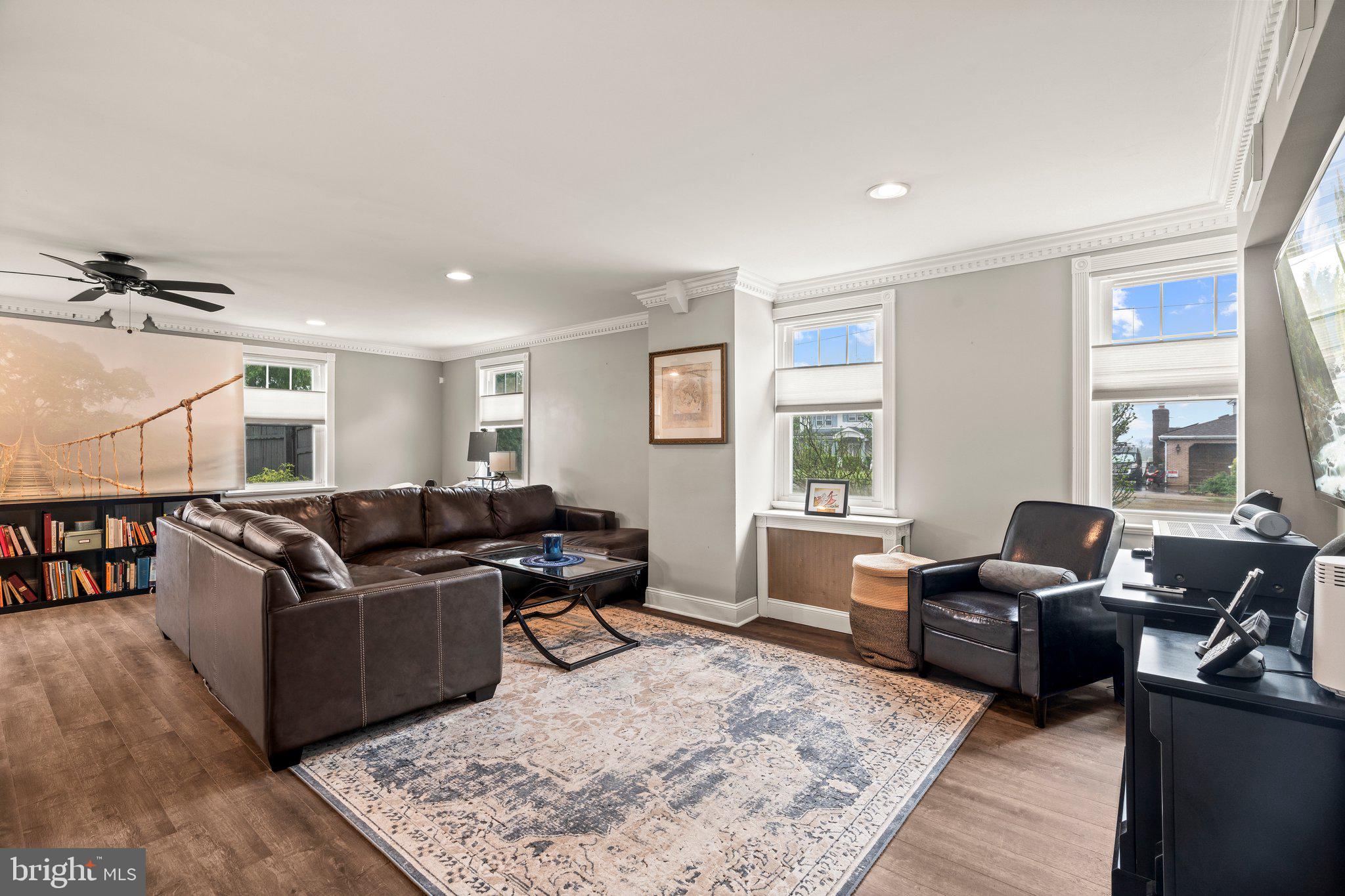 2515 Garrett Road Drexel Hill, PA 19026 - Photo 17 of 61 a living room with furniture windows and a flat screen tv