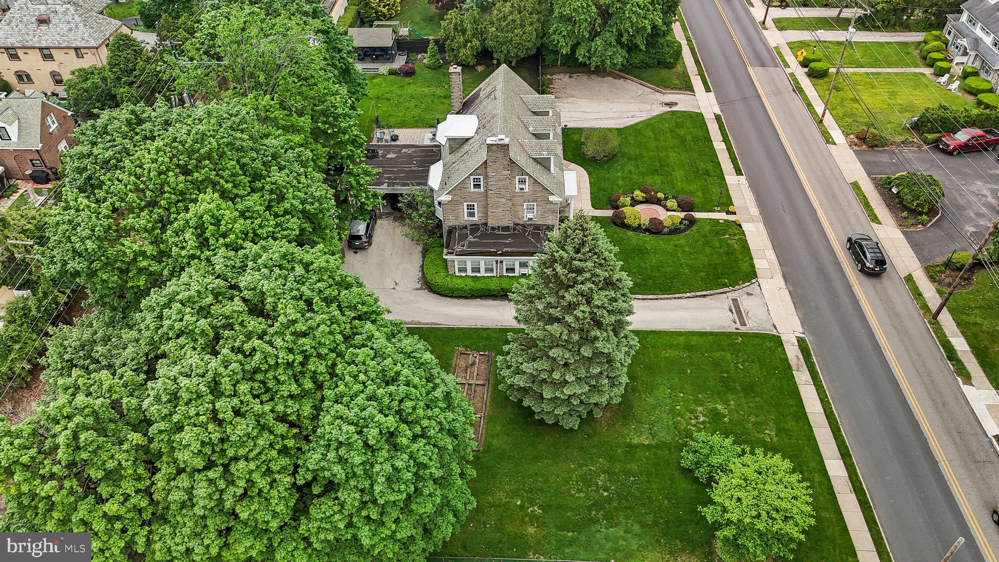 2515 Garrett Road Drexel Hill, PA 19026 - Photo 3 of 61 an aerial view of residential house with outdoor space and trees all around