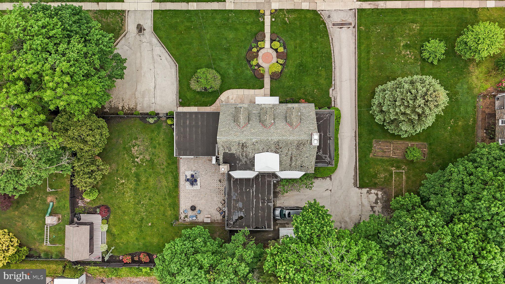 2515 Garrett Road Drexel Hill, PA 19026 - Photo 59 of 61 an aerial view of a house with outdoor space pool seating area and yard
