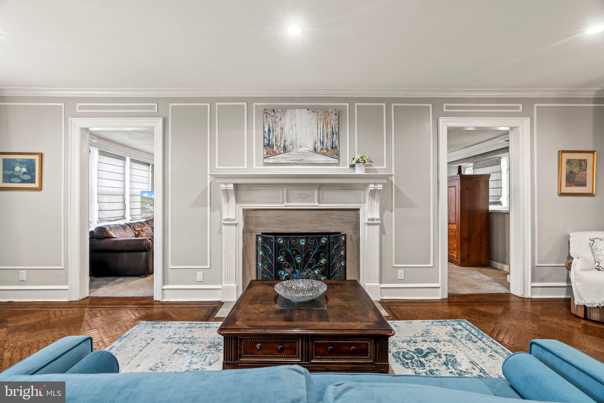 2515 Garrett Road Drexel Hill, PA 19026 - Photo 8 of 61 a living room with furniture and a fireplace