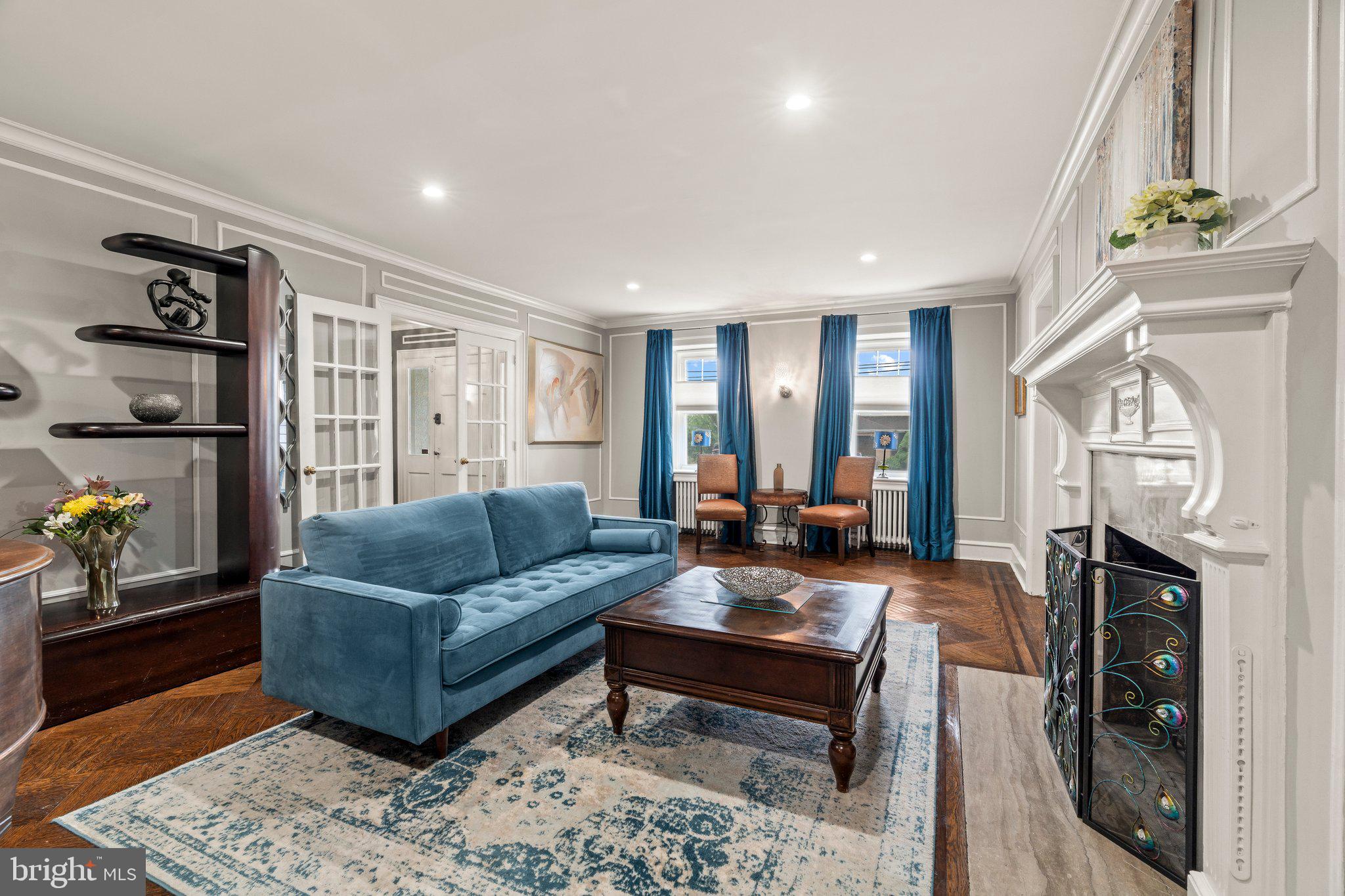 2515 Garrett Road Drexel Hill, PA 19026 - Photo 10 of 61 a living room with furniture and a fireplace