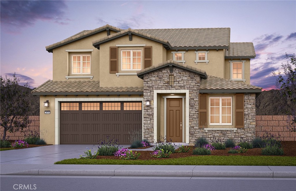 25311 Luna Peak Road Menifee, CA 92586 - Photo 1 of 1 a front view of a house with a garden