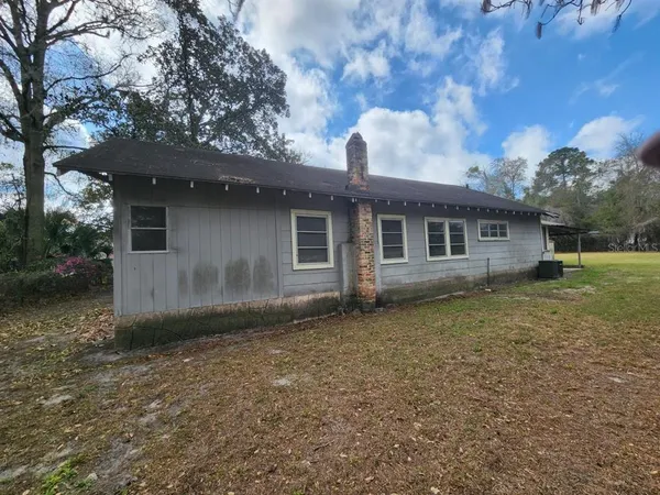 a backyard of a house