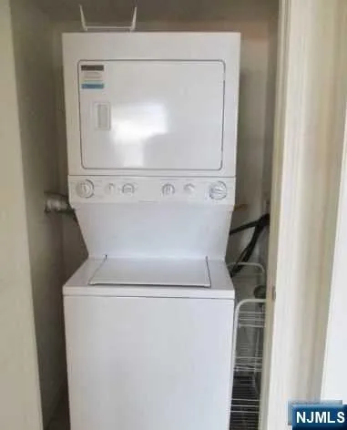 a utility room with a washer and dryer