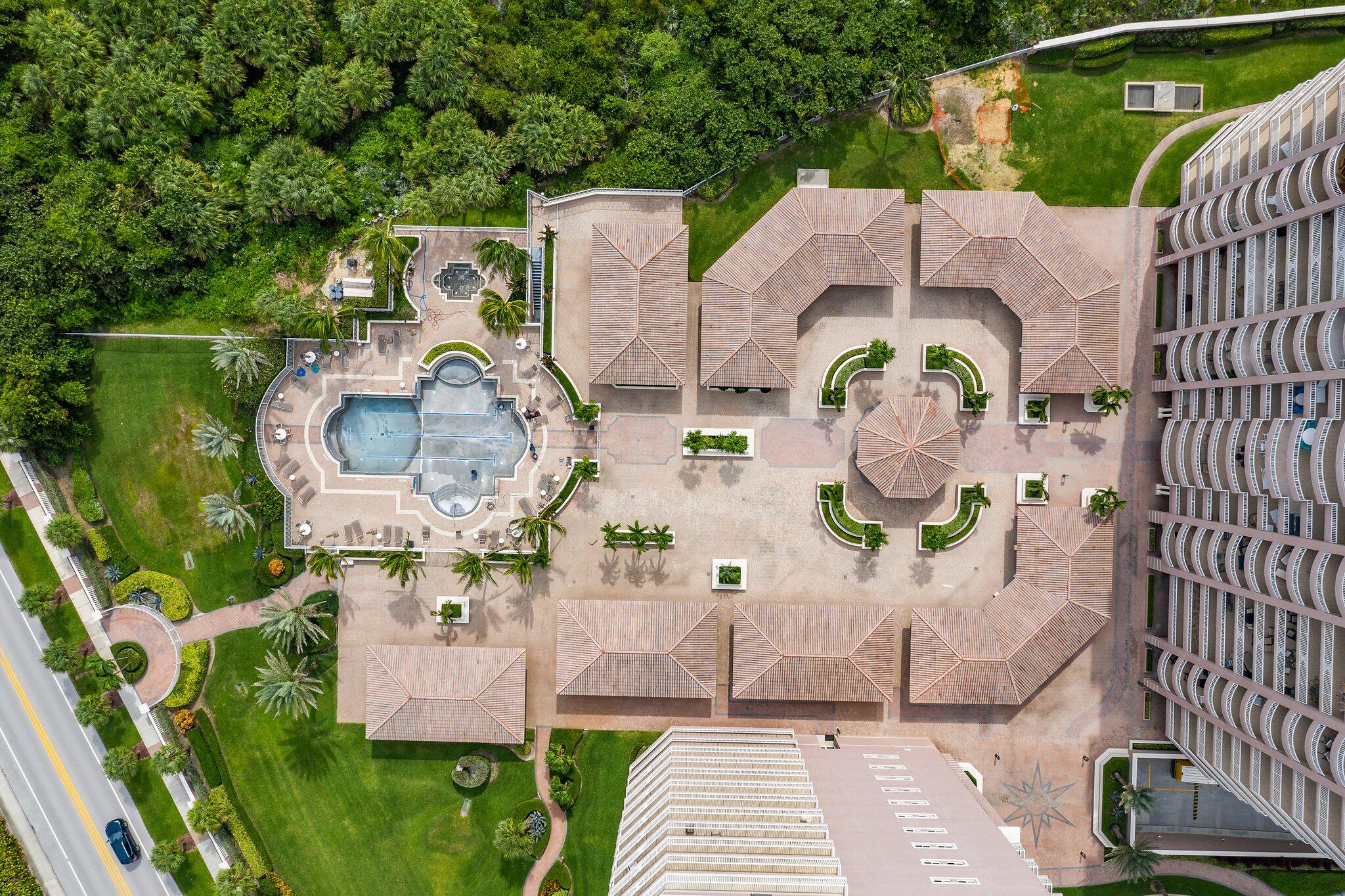 700 Ocean Royale, Unit 601 Juno Beach, FL 33408 - Photo 41 of 56 an aerial view of residential house with outdoor space and swimming pool