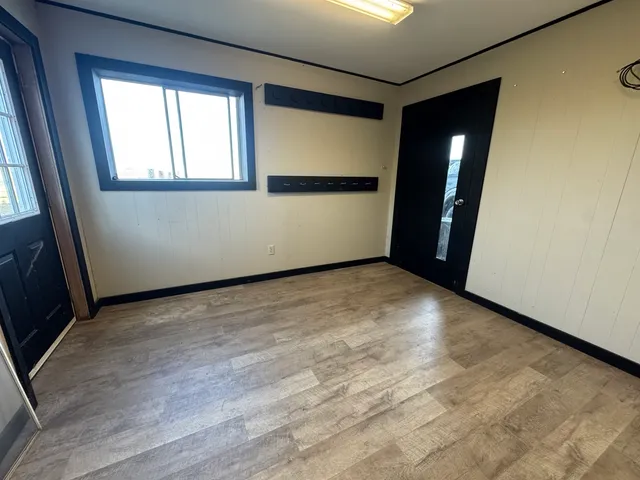 an empty room with window