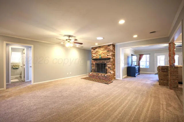 a view of a garage with rack and bicycle