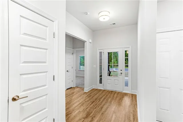 an empty room with a window