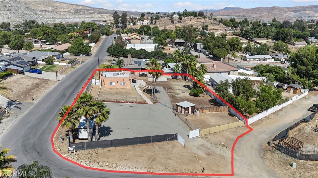 8035 Santa Rita Street Corona, CA 92881 - Photo 32 of 37 an aerial view of a house with a yard