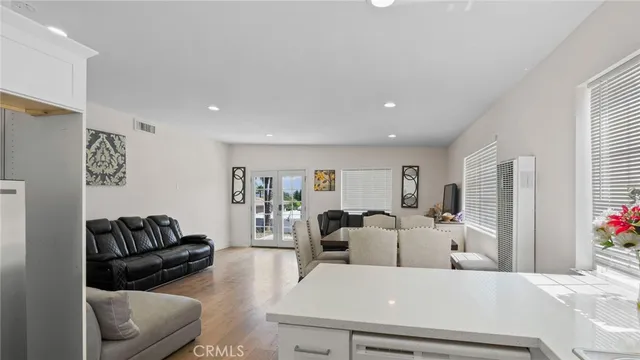a living room with furniture and a couch