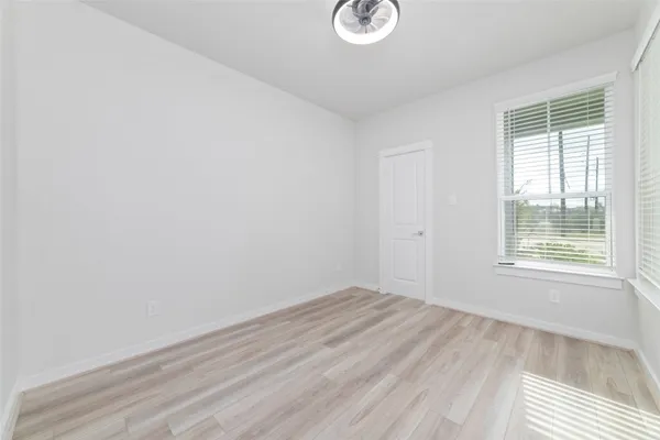 an empty room with a window
