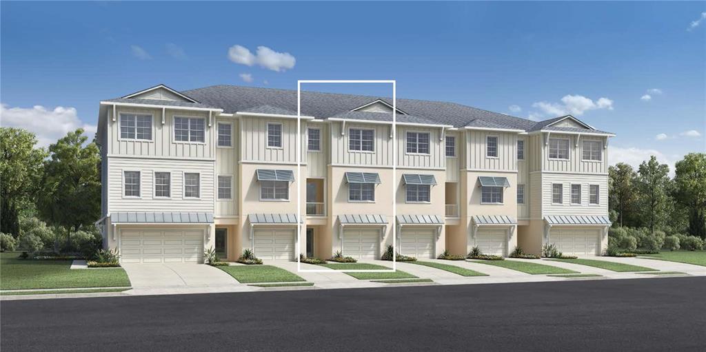 REDNERING OF KELLAND COASTAL FRONT ELEVATION