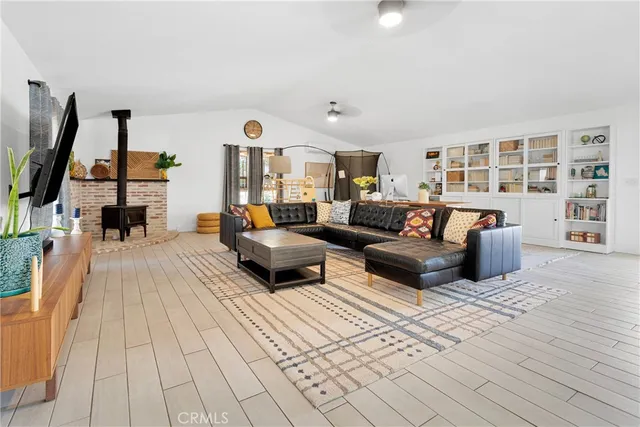 a living room with furniture and a couch