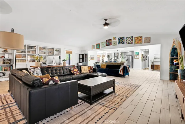 a living room with furniture and a couch