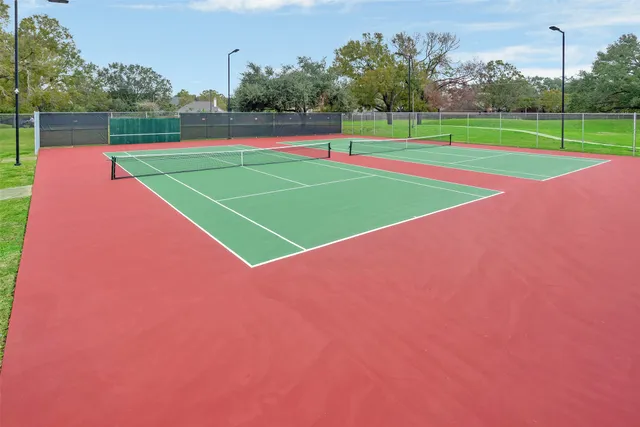 an aerial view of a park