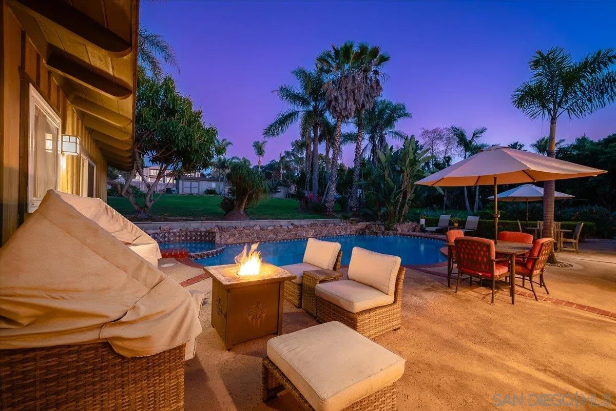 1386 Lake Drive Encinitas, CA 92024 - Photo 46 of 60 a view of swimming pool with outdoor seating