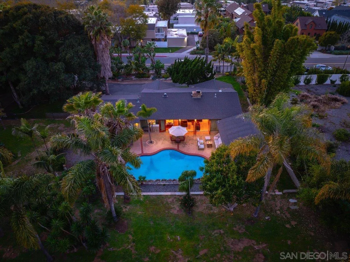 1386 Lake Drive Encinitas, CA 92024 - Photo 59 of 60 an aerial view of a house with a yard