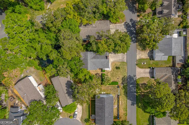 an aerial view of multiple house