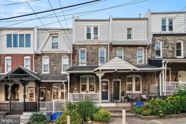 front view of a brick building