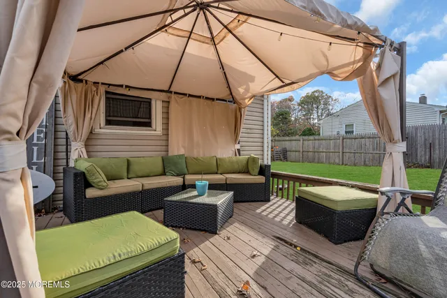 a outdoor living space with patio furniture