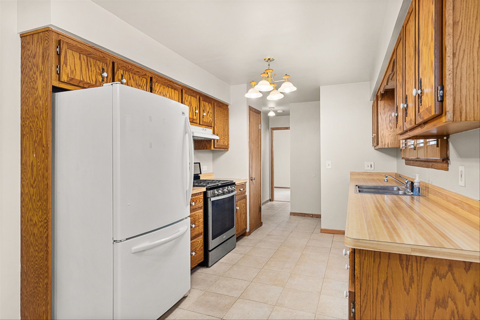5631 South Oak Street Hinsdale, IL 60521 - Photo 10 of 38 a kitchen with stainless steel appliances a refrigerator and a sink