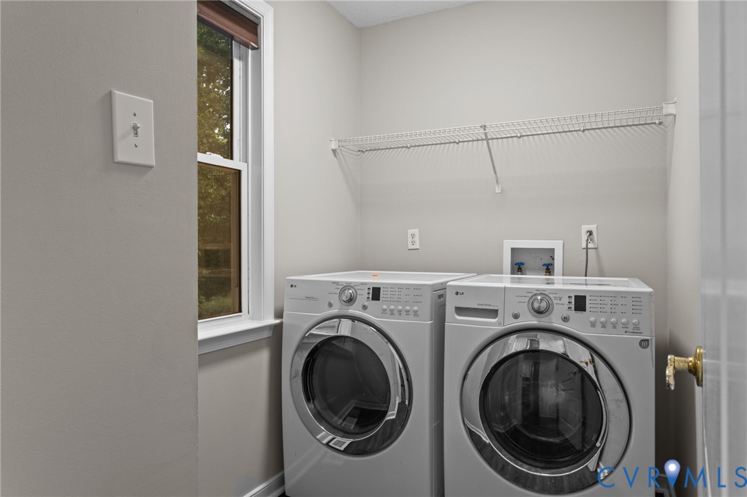 10710 Courthouse Road Dinwiddie, VA 23841 - Photo 21 of 48 a utility room with dryer and washer