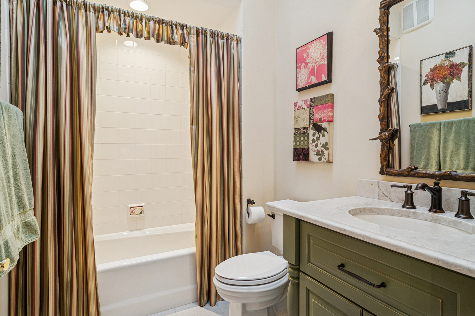 1520 MacAlpin Circle Inverness, IL 60010 - Photo 35 of 58 a bathroom with a granite countertop sink mirror vanity and toilet