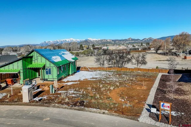 a view of a terrace with a city view