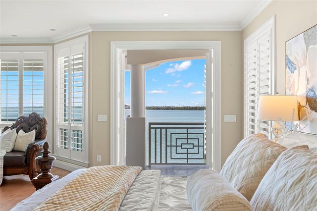 a view of a hallway with a large window