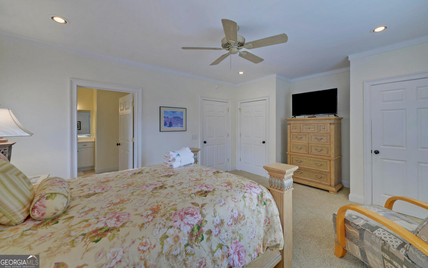 29 Cottage Lane Toccoa, GA 30577 - Photo 34 of 49 a bedroom with a bed and a flat screen tv