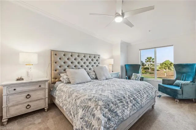 a bedroom with a bed and furniture