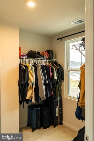 a view of a closet area