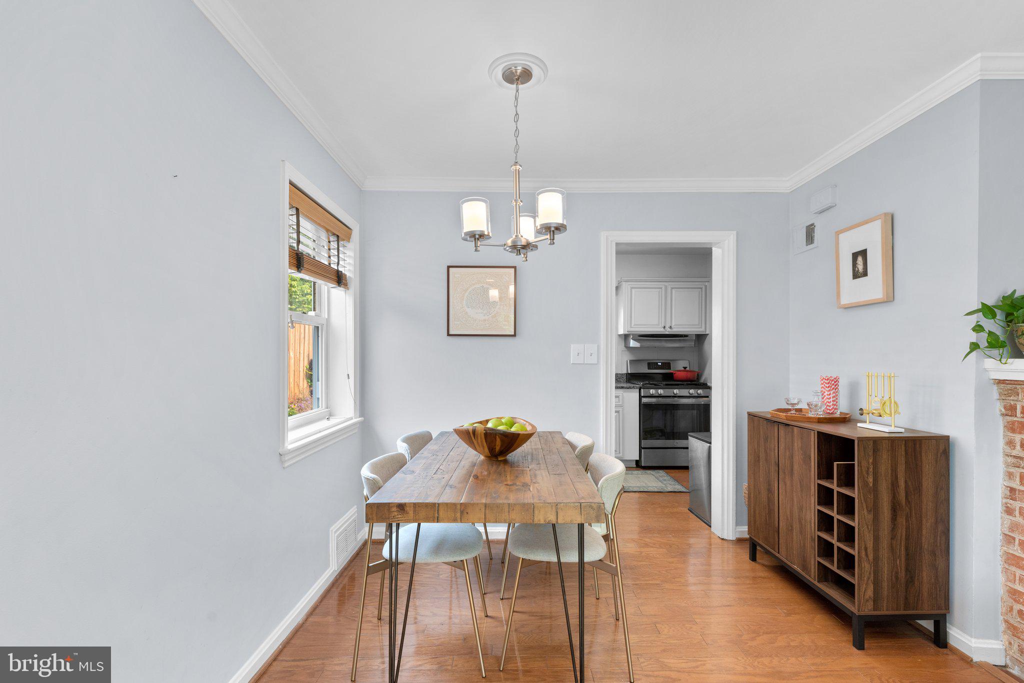 2419 Dennis Avenue Silver Spring, MD 20902 - Photo 9 of 41 Dining Room with new chandelier