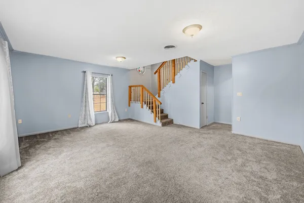 a big room with an entryway