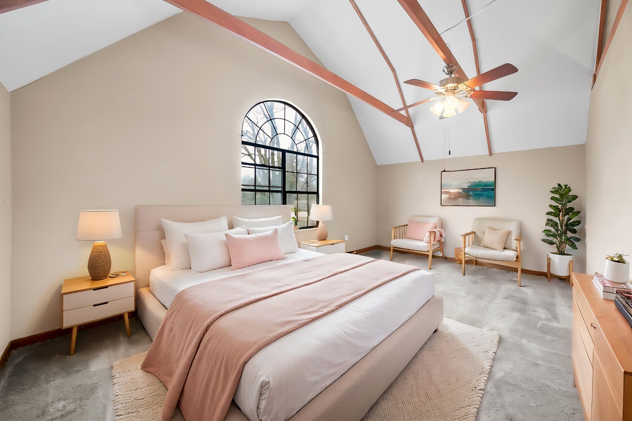 369 Holiday Acres Drive Springville, TN 38256 - Photo 44 of 100 a bedroom with a bed and a chandelier