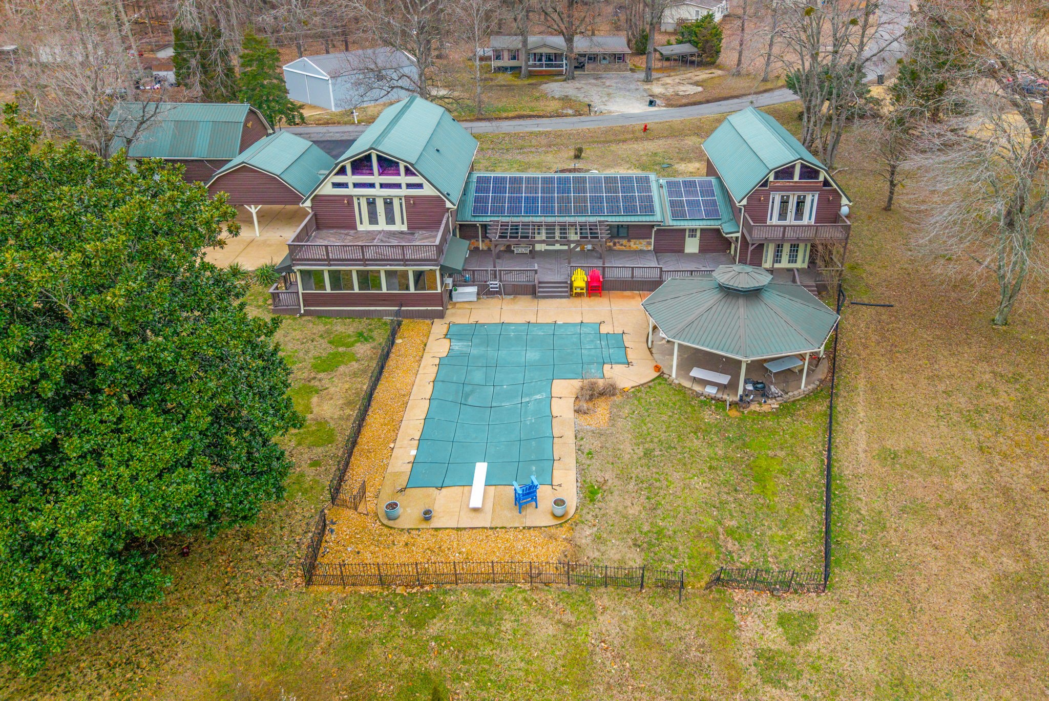 369 Holiday Acres Drive Springville, TN 38256 - Photo 96 of 100 a aerial view of a house with swimming pool